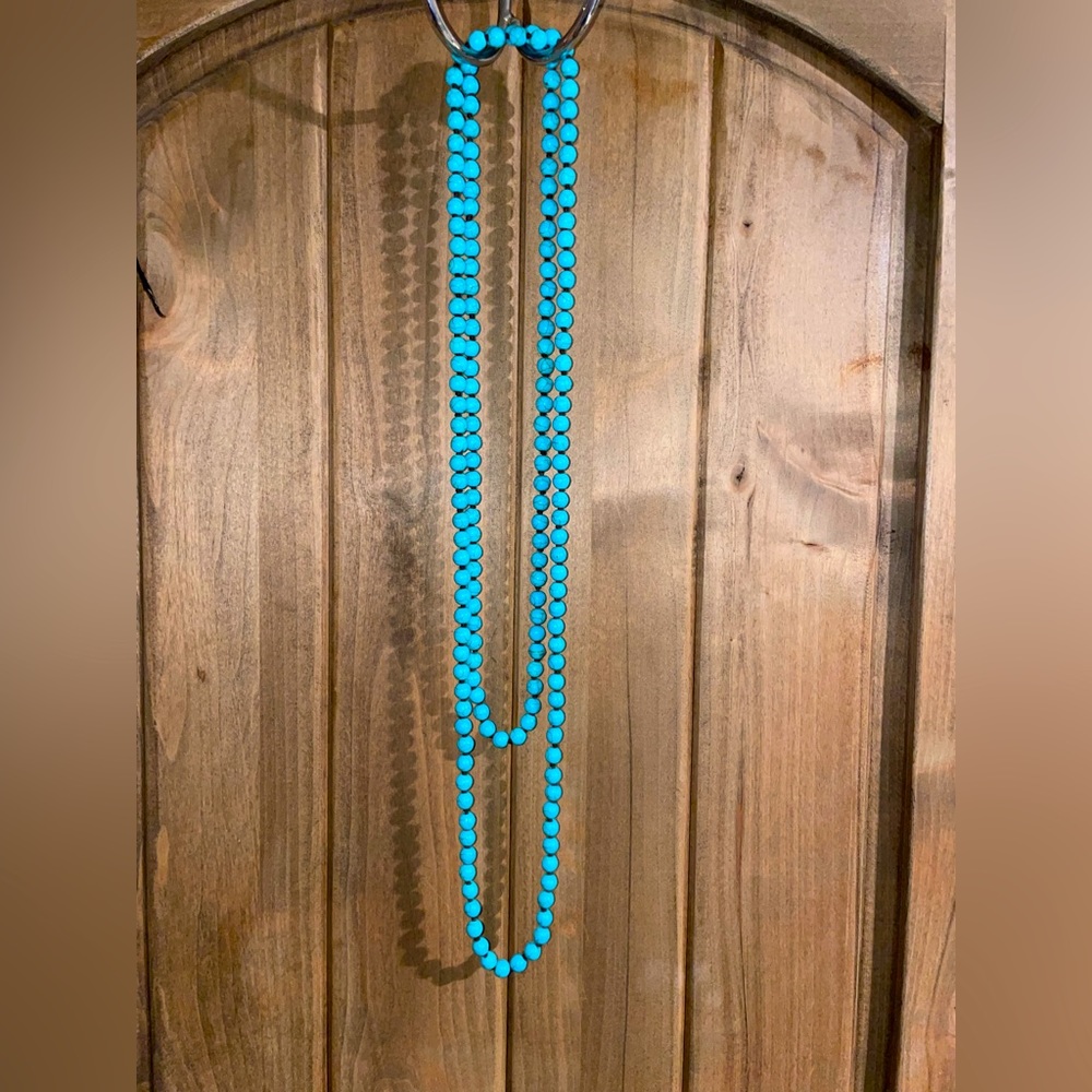 Long Turquoise Navajo pearl necklace